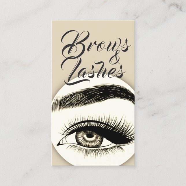 Eyelash Extensions Beauty Salon Business Card (Front)
