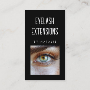 Eyelash Extensions Black Lashes Woman Eye Look Business Card