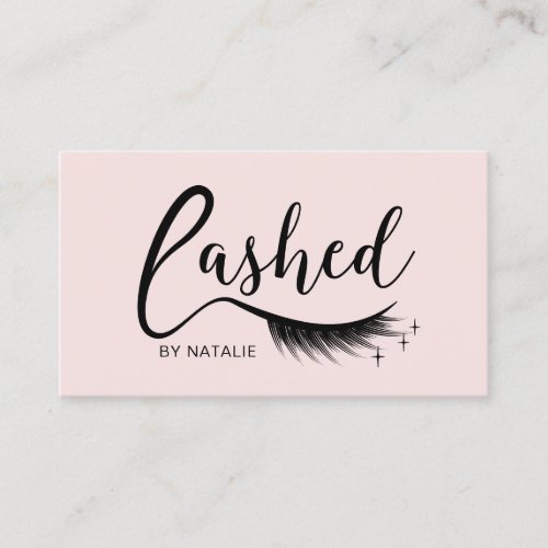 Eyelash Extensions Blush Lashed Makeup Artist Business Card