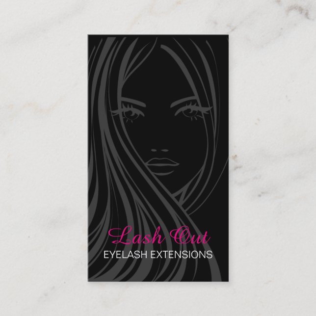 Eyelash Extensions Business Card Template (Front)