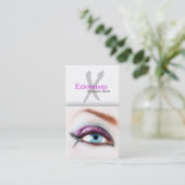 Eyelash Extensions Business Card Template (Standing Front)