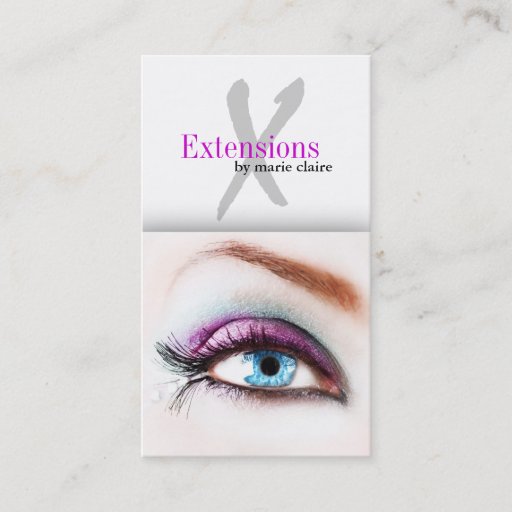 Customizable Eyelash Extensions Business Card Template
