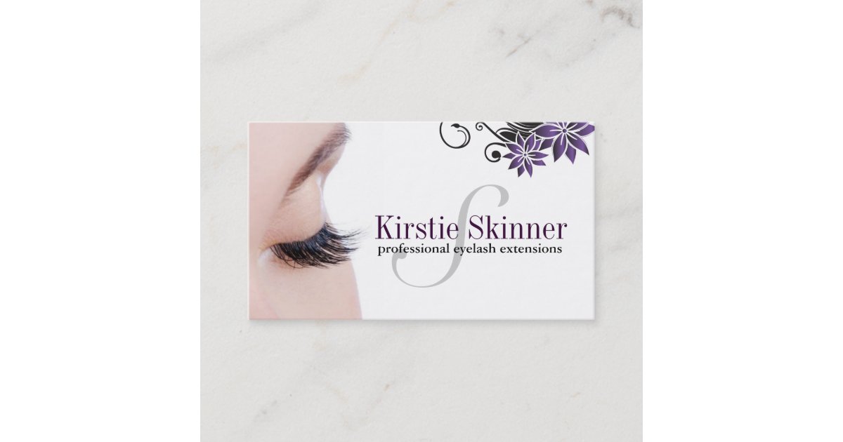 Eyelash Extensions Business Cards Zazzle
