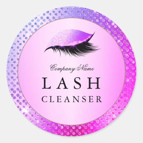 Eyelash Extensions Cleanser Purple Product Label