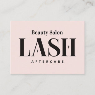 Eyelash Extensions Lash Aftercare Card
