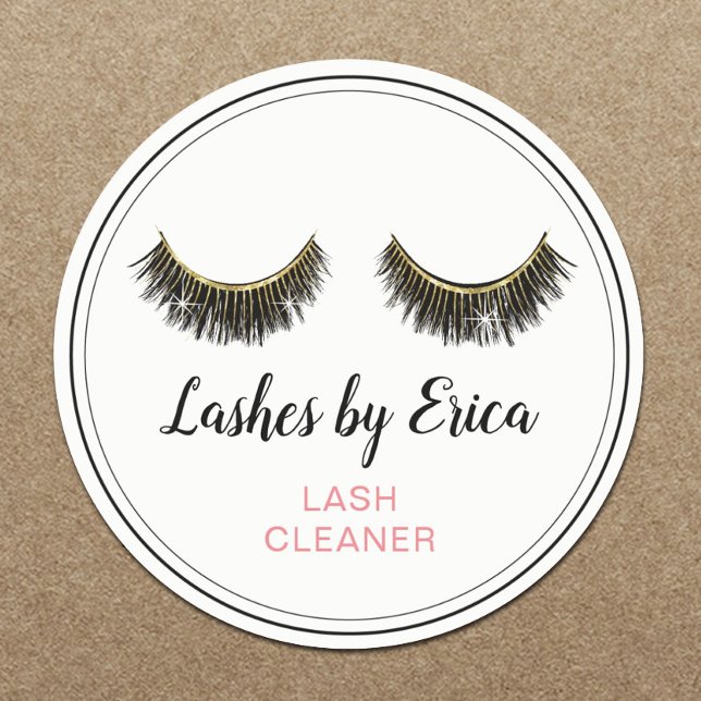 Eyelash Extensions Lash Cleaner Classic Round Sticker (Creator Uploaded)