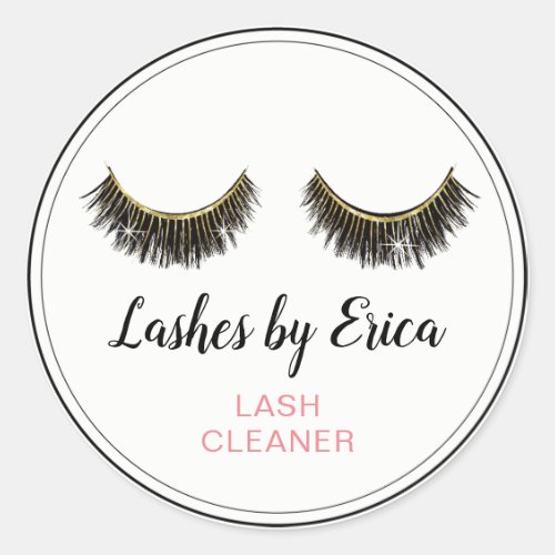 Eyelash Extensions Lash Cleaner Classic Round Sticker Eyelash Extensions Lash Cleaner Classic Round Sticker