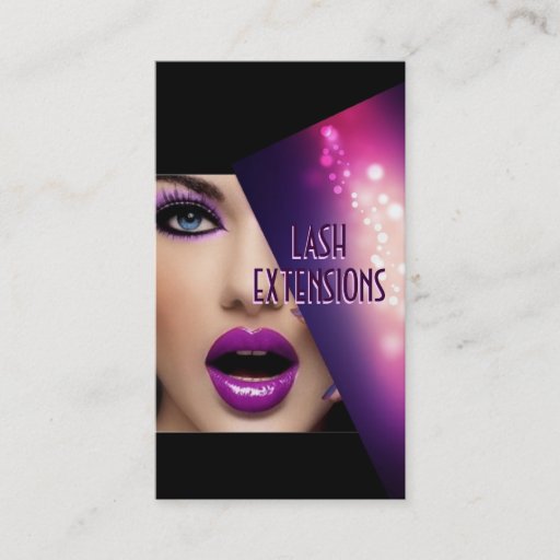 Customizable Eyelash Extensions, Lash Cosmetologist, Business Cards