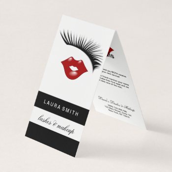 Eyelash Extensions Lash & Lips Aftercare Referral Business Card by riverme at Zazzle