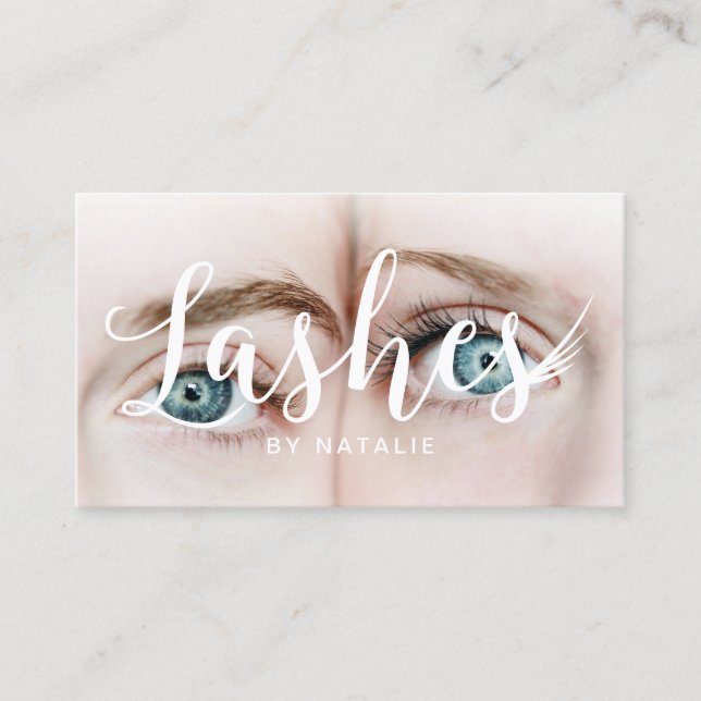 Eyelash Extensions Lash Salon Photography Business Card (Front)
