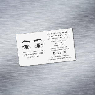 Eyelash Extensions Lashes Lash Eyes Social Media Business Card Magnet