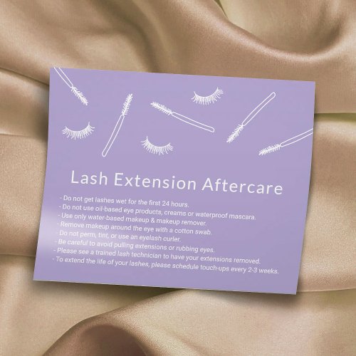 Eyelash Extensions Lavender Cute Salon Aftercare Flyer