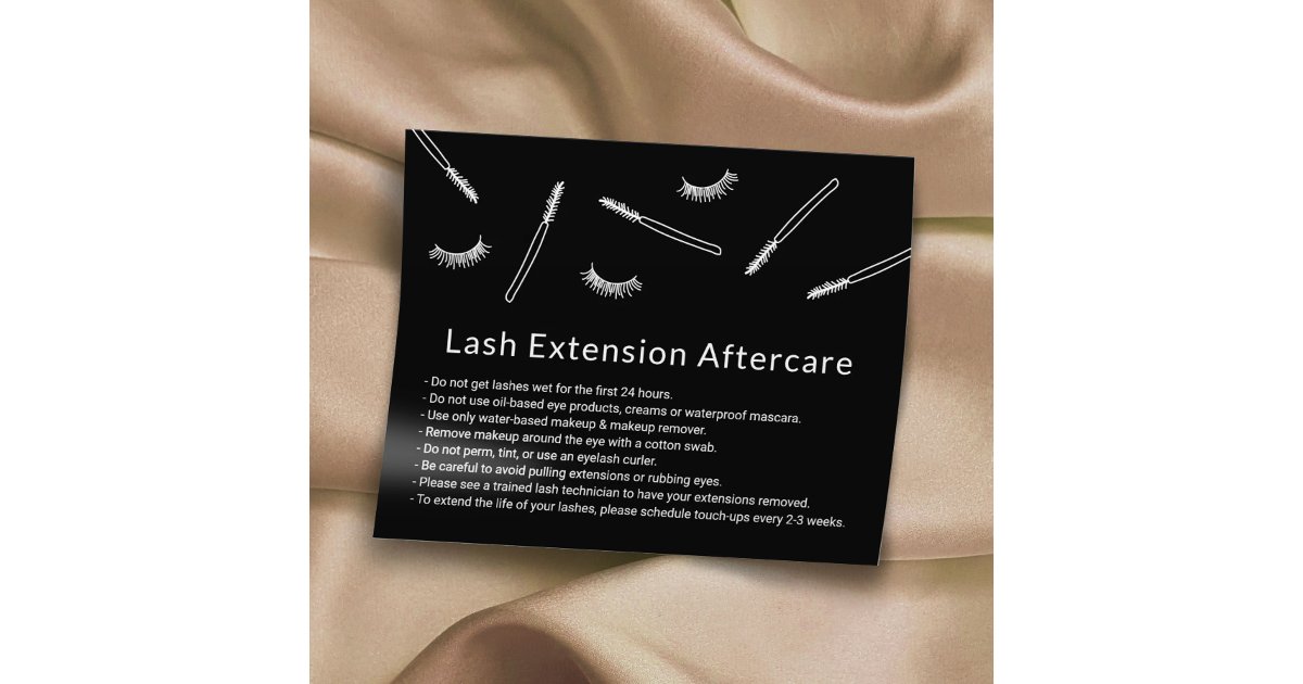 Eyelash Extensions Makeup Artist Cute Aftercare Flyer Zazzle