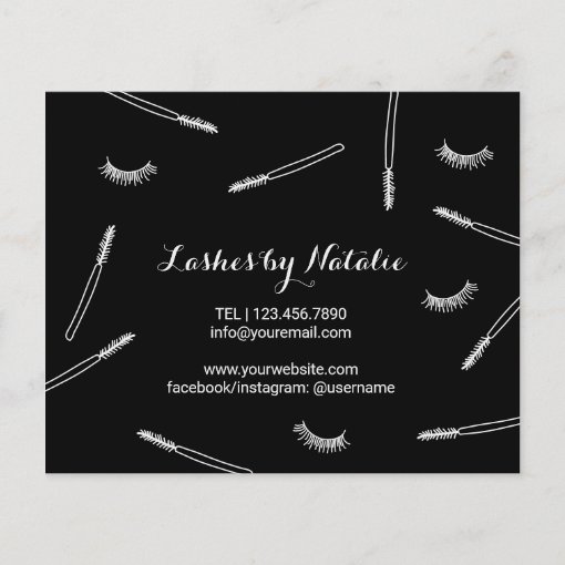 Eyelash Extensions Makeup Artist Cute Aftercare Flyer Zazzle