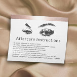 Eyelash Extensions Rose Gold Border Aftercare Flyer<br><div class="desc">Eyelash Extensions Rose Gold Border Aftercare Instructions.</div>