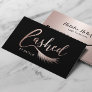 Eyelash Extensions Rose Gold Lashed Beauty Salon Business Card