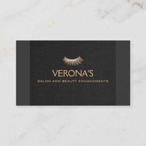 Customizable Eyelash Extensions Salon and Spa Black Business Cards