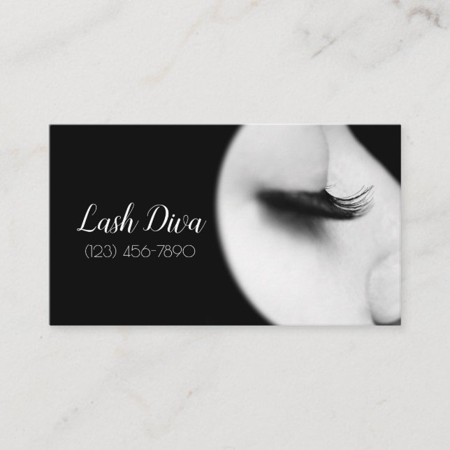 Eyelash Extensions Salon  Business Card (Front)