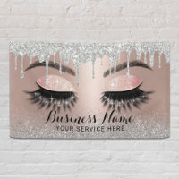Eyelash Extensions Silver Drips Rose Gold Salon