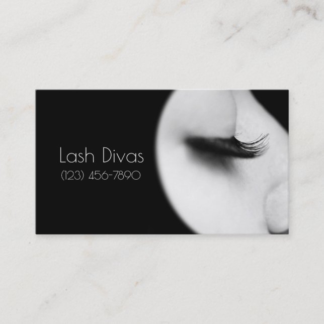 Eyelash Extensions Studio Business Card (Front)