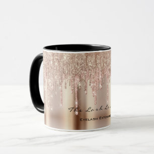 Eyelash Extention Beauty Rose Gold Makeup Artist Mug