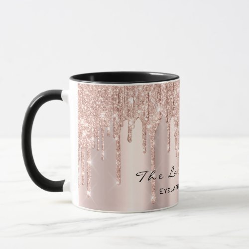 Eyelash Extention Beauty Studio Rose Spark Glitter Mug