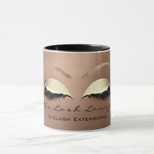 Eyelash Extention Beauty Studio Skinny Eye Glitter Mug