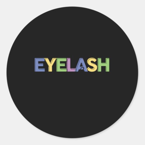 Eyelash Junkie Lash Tech Lash Eyelash Classic Round Sticker