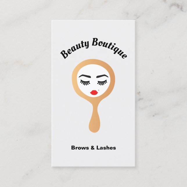 Eyelash Lash Extensions & Brow Tinting Threading Business Card (Front)