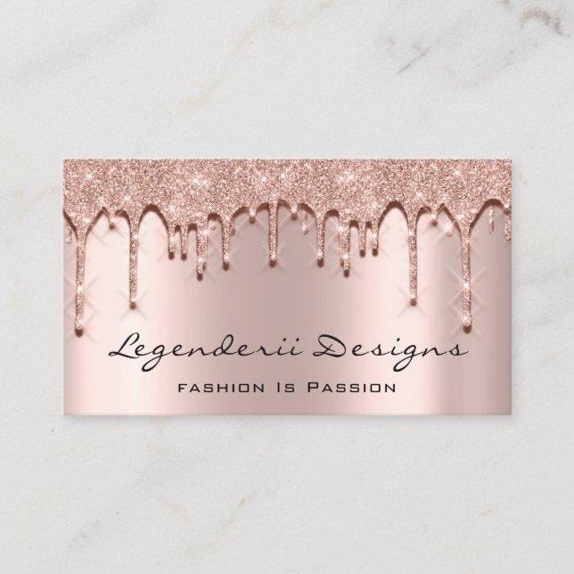 Eyelash Lashes Glitter 3D Effect Esthetician Business Card (Front)