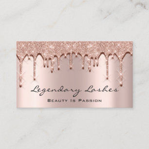 Eyelash. Makeup Art Glitter 3D Effect Esthetician Business Card
