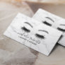 Eyelash Makeup Artist Lashes & Brows Salon Marble Business Card