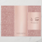Eyelash Makeup Artist Rose Gold Salon Tri-Fold (Front)