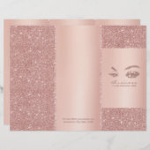 Eyelash Makeup Artist Rose Gold Salon Tri-Fold (Front/Back)