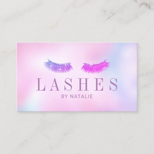 Eyelash Makeup Artist Stylish Unicorn Lash Salon Business Card