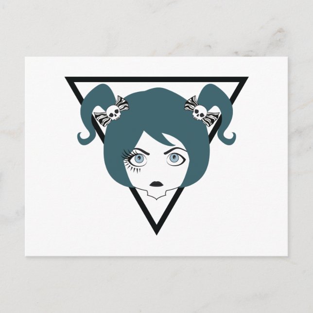 eyelashed lady postcard (Front)