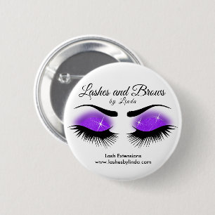 Eyelashes and Brows - Purple Button