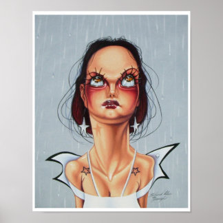 Eyelashes and Earrings Poster