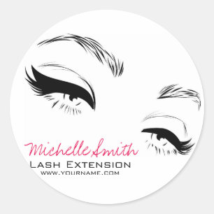 Eyelashes brows Permanent Makeup Artist Eyes Lash Classic Round Sticker