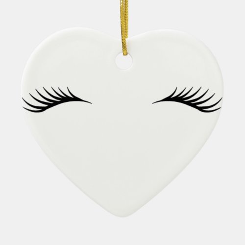 Eyelashes Ceramic Ornament