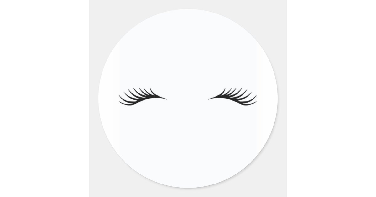 Eyelashes Classic Round Sticker Zazzle