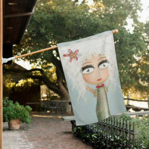 Eyelashes doll house flag