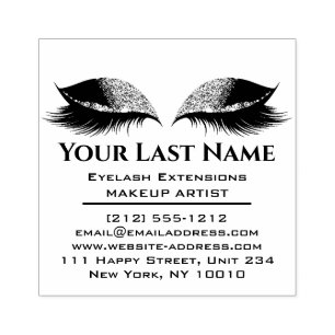Eyelashes Extension Makeup Artist Beauty Dress Rubber Stamp