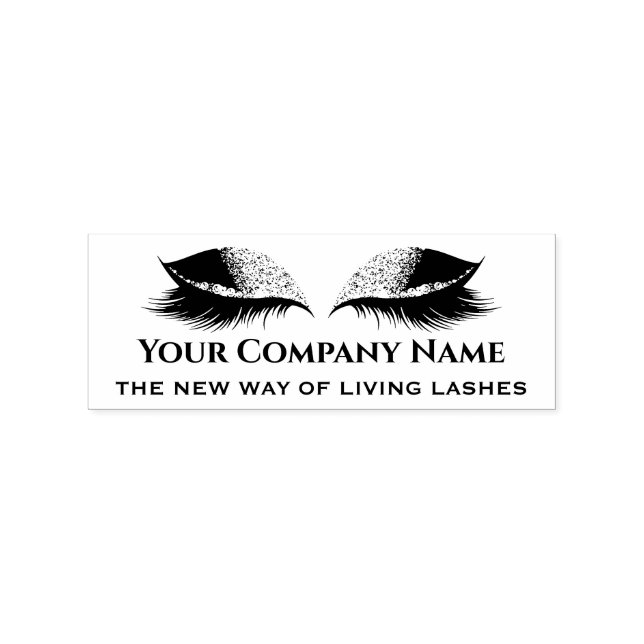 Eyelashes Extension Makeup Artist Beauty Lounge Rubber Stamp (Imprint)