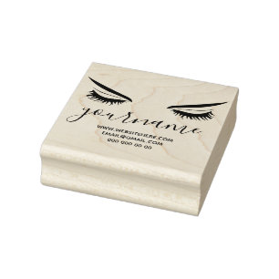 Eyelashes Extension Rubber Stamp
