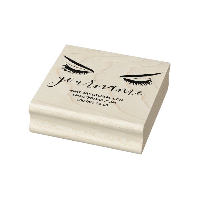 Eyelashes Extension Rubber Stamp