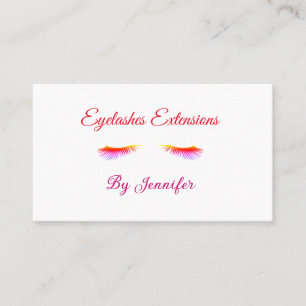 eyelashes extensions add name social media address business card