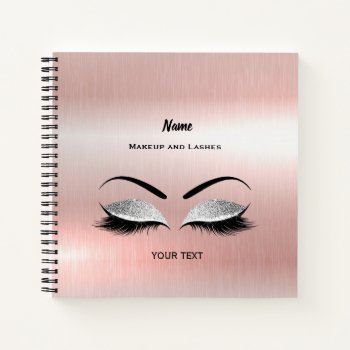 Eyelashes  Extentions Salon Spiral Notebook by aquachild at Zazzle