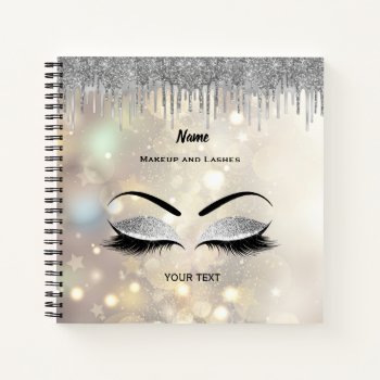 Eyelashes  Extentions Salon Spiral Notebook by aquachild at Zazzle