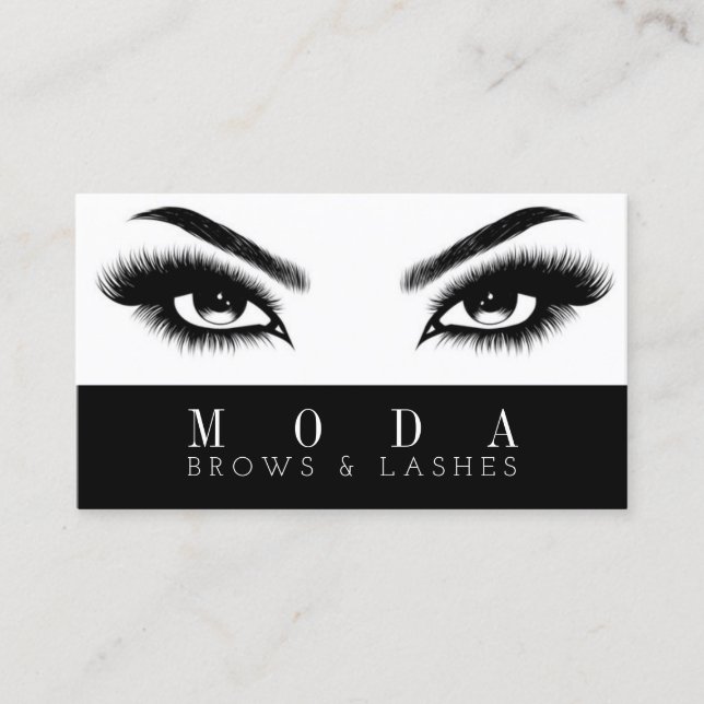 Eyelashes, Eyebrows, Microblading, Business Card (Front)